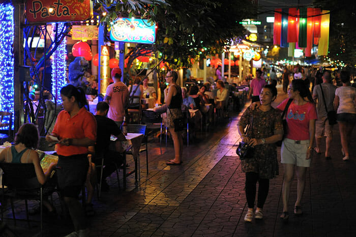 Ambient atmosphere in Khao San Road, Bangkok