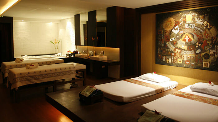 Massage room at Health Land in Bangkok