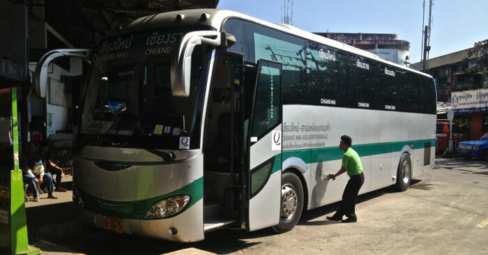 Green Bus from Chiang Mai to Chiang Rai
