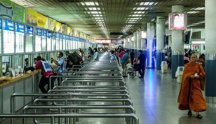 Ticketschalter im Mo Chit Bus Terminal Bangkok