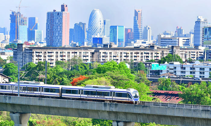 Airport Rail Link from Suvarnabhumi Airport to Bangkok