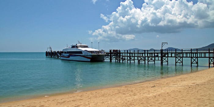 Lomprayah ferry at Mae Nam/Pralarn Pier