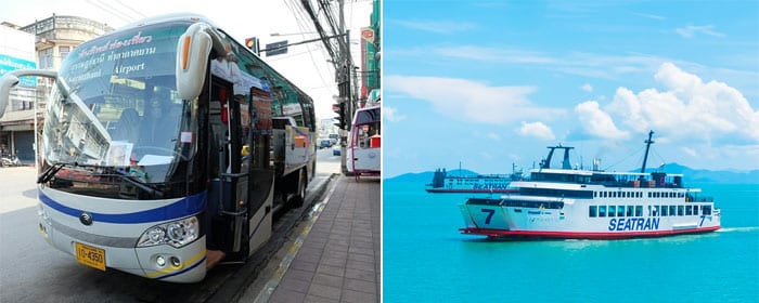 Phantip bus and Seatran ferry