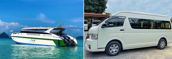 Seatran Phuket combined taxi and ferry