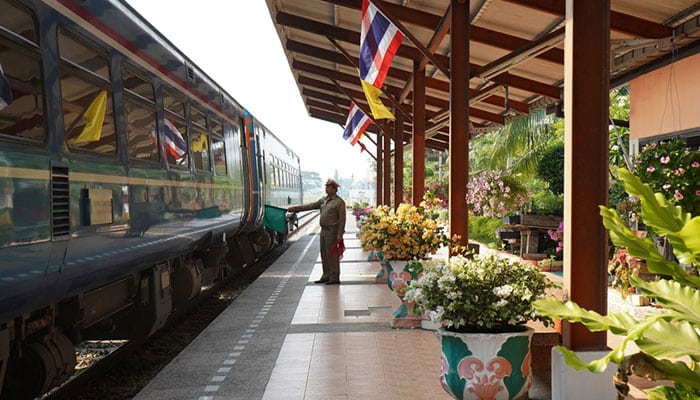 Train at Pattaya Railway Station