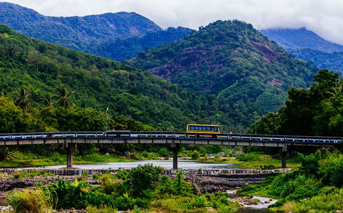 Bus in Thailand Country Side