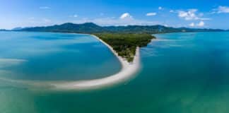 Koh Yao Yai beautiful beach and panorama of the island from above
