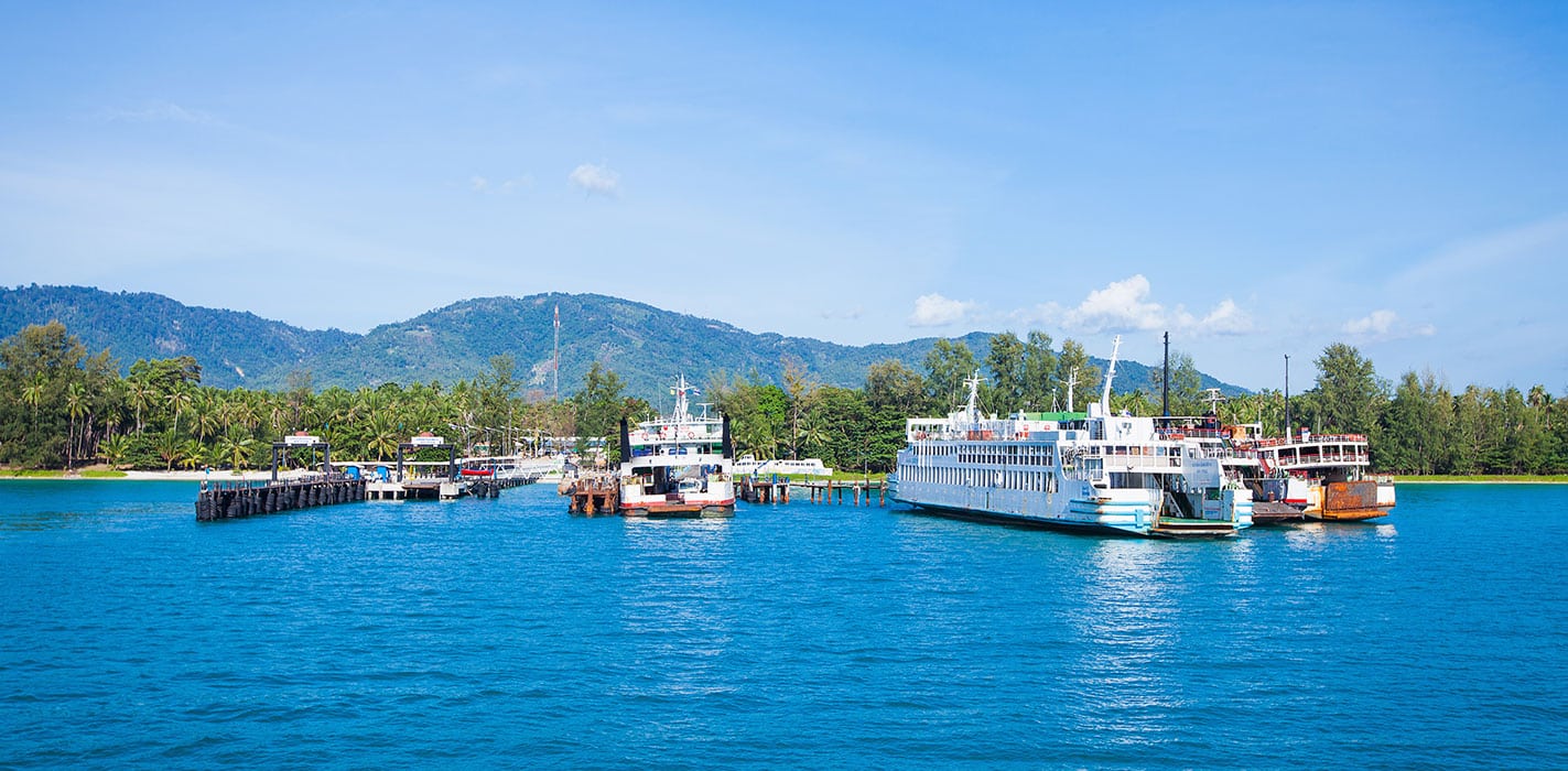 Lipa Noi Pier with Koh Samui in the Background