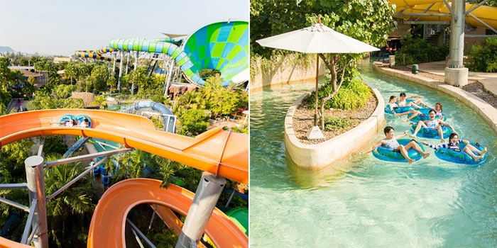 Vana Nava Water Jungle Hua Hin - Water slides with people riding