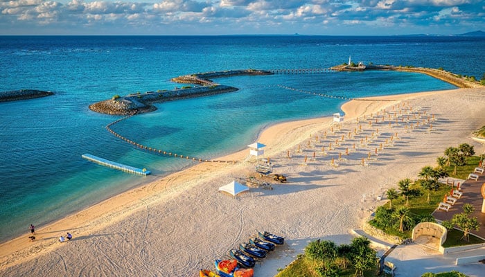 Unspoiled coastline and pristine turquoise waters of Okinawa