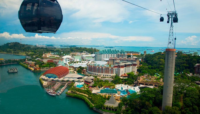 Cable Cars on Sentosa Island