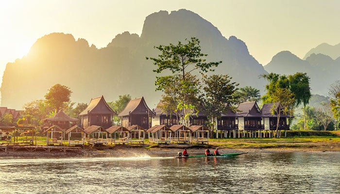 Nam Song River in Vang Vieng