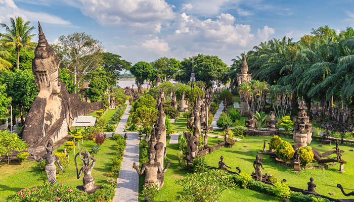 Vientiane Laos, statues at Buddha Park Xieng Khuan