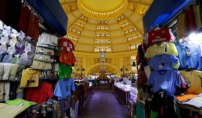 Vendors work in the iconic Central Market, also known as Phsar Thmei in Phnom Penh