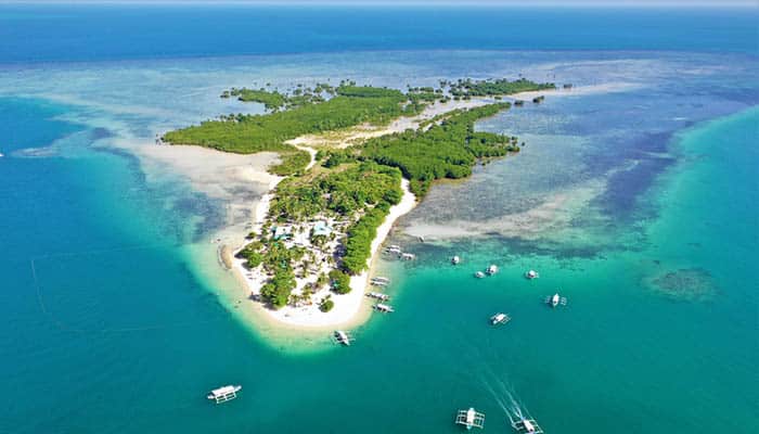 Cowrie Islands Drone Pictures Puerto Princesa Palawan Island Philippines