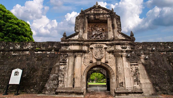 Fort Santiago inside the Intramuros district of Manila, Philippines. Fort Santiago is a citadel which was first built by Spanish conquistador for the new established city of Manila.