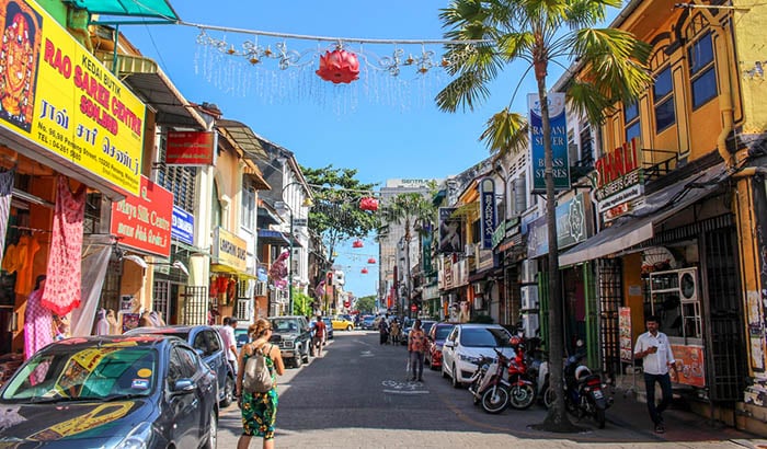 Shops and buildings in the Little India neighbourhood in Georgetown