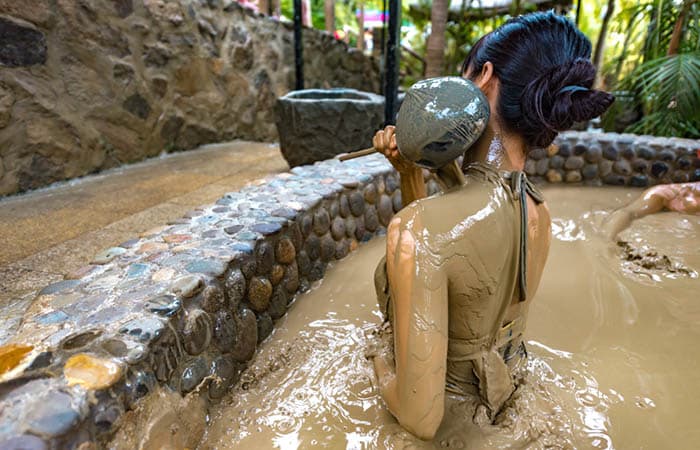 Nha Trang, Female Tourist Experiencing Mud Bath