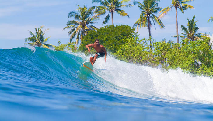 Picture of a Surfer on a Bali wave.